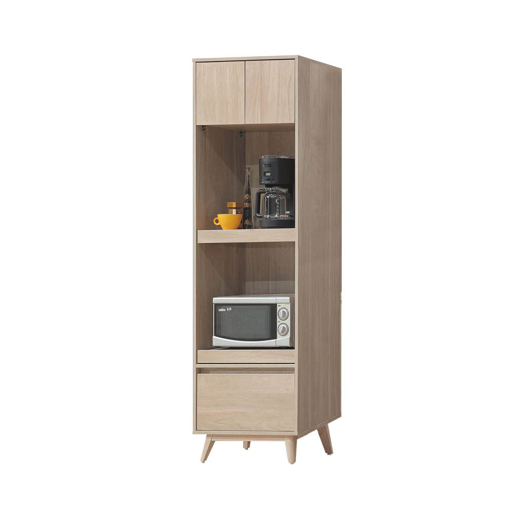 柏蒂家居-堤米2尺二門一抽二拉盤餐櫃/電器收納櫃/碗盤櫃