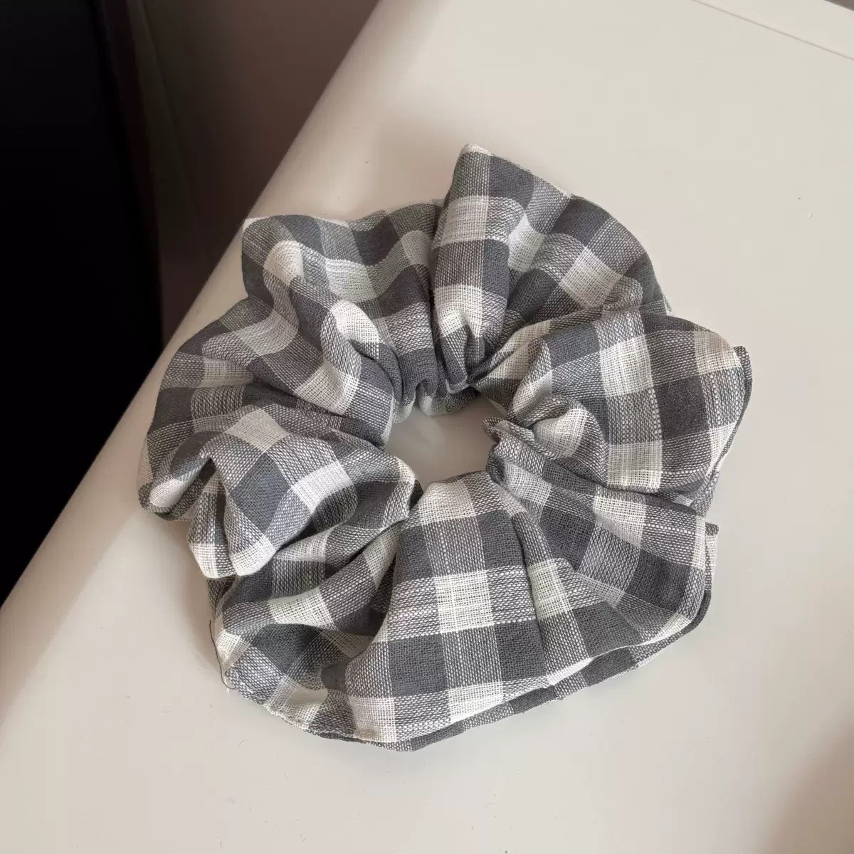 No.9251 文青格紋髮圈