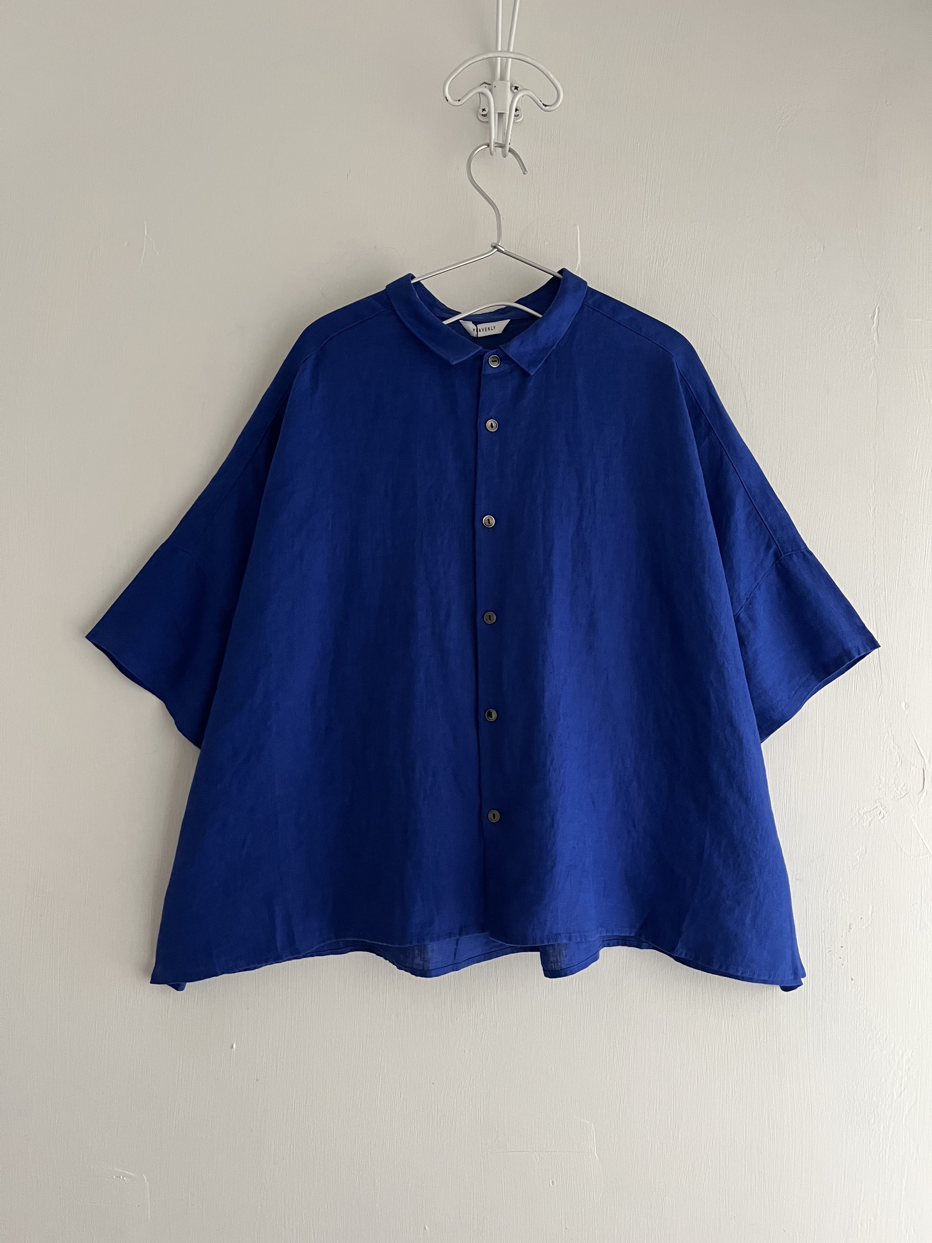 HEAVENLY藍色麻質top