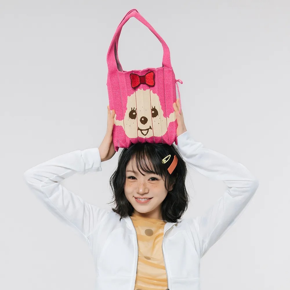 JOSEPH & STACEY LPK S STARRY Monchhichi Girl Pink with Ribbon Wappen