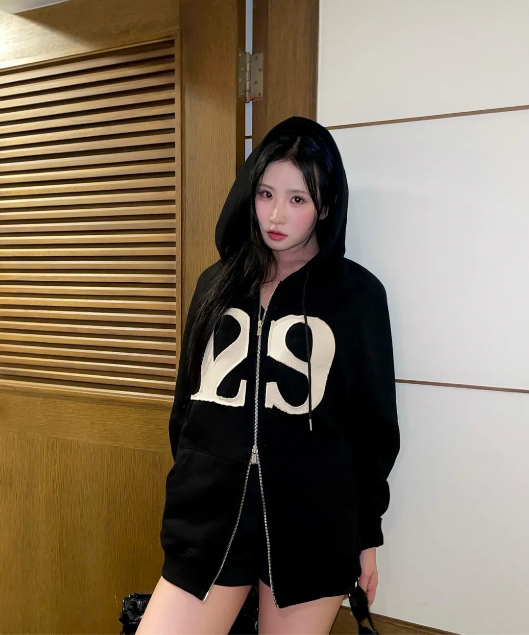 【預購】韓國 ILLIGO 129 LOGO 雙拉鍊 連帽 外套