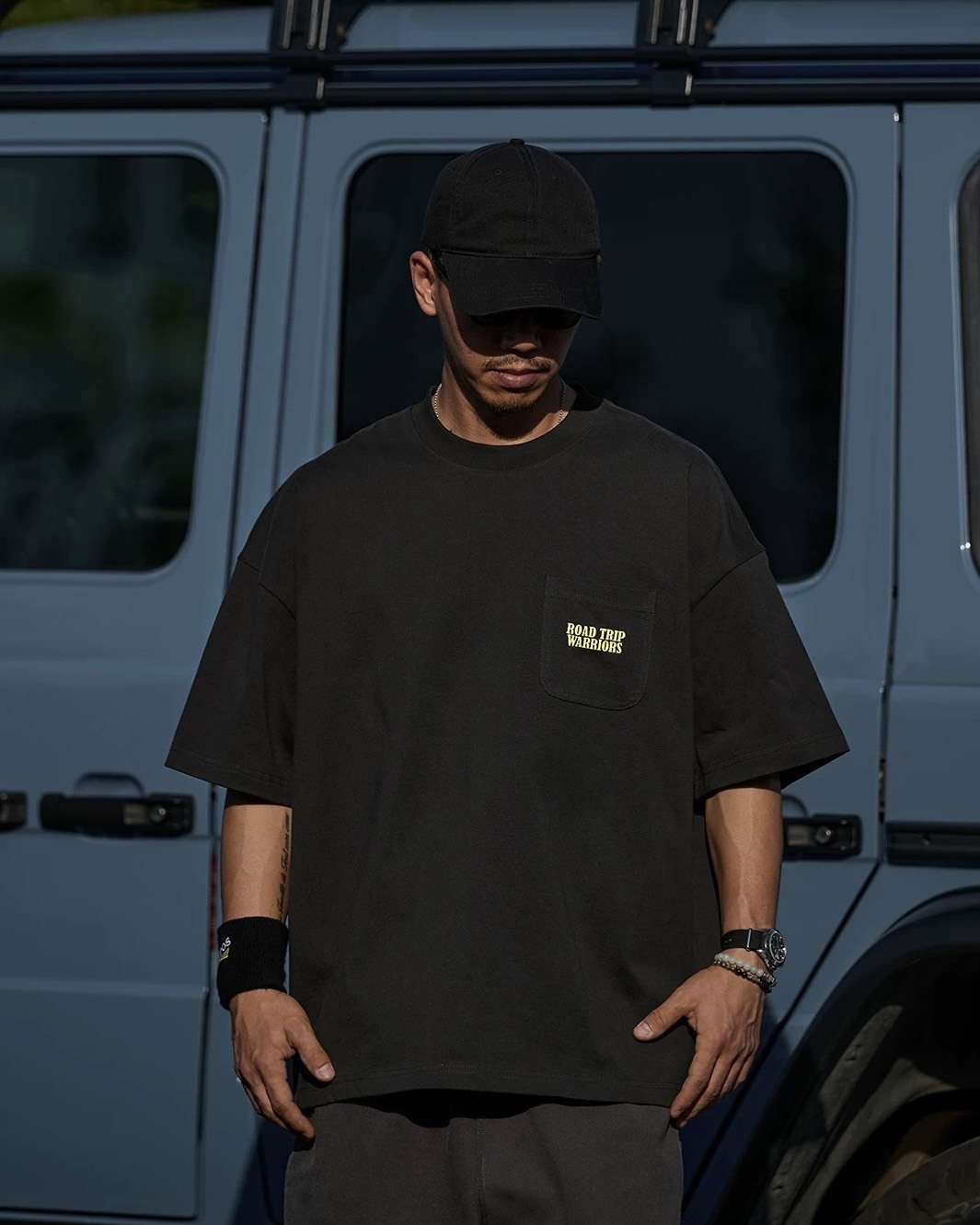 #預購 Broshood 26SS 日系寬鬆 夏季經典 汽車刺繡 口袋短踢 三色