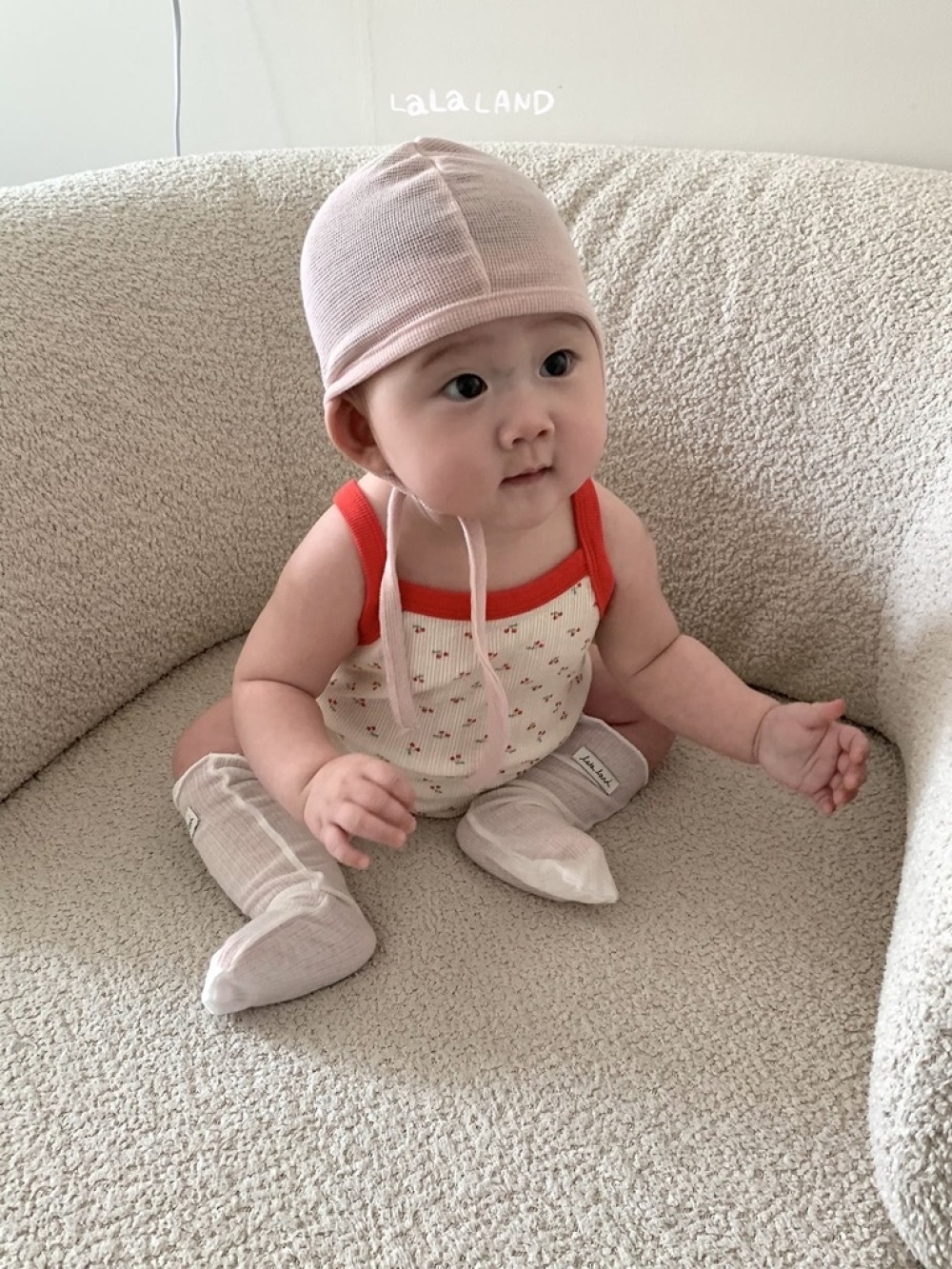 Lala land 櫻桃透氣包屁衣 / 2色 (Bebe)