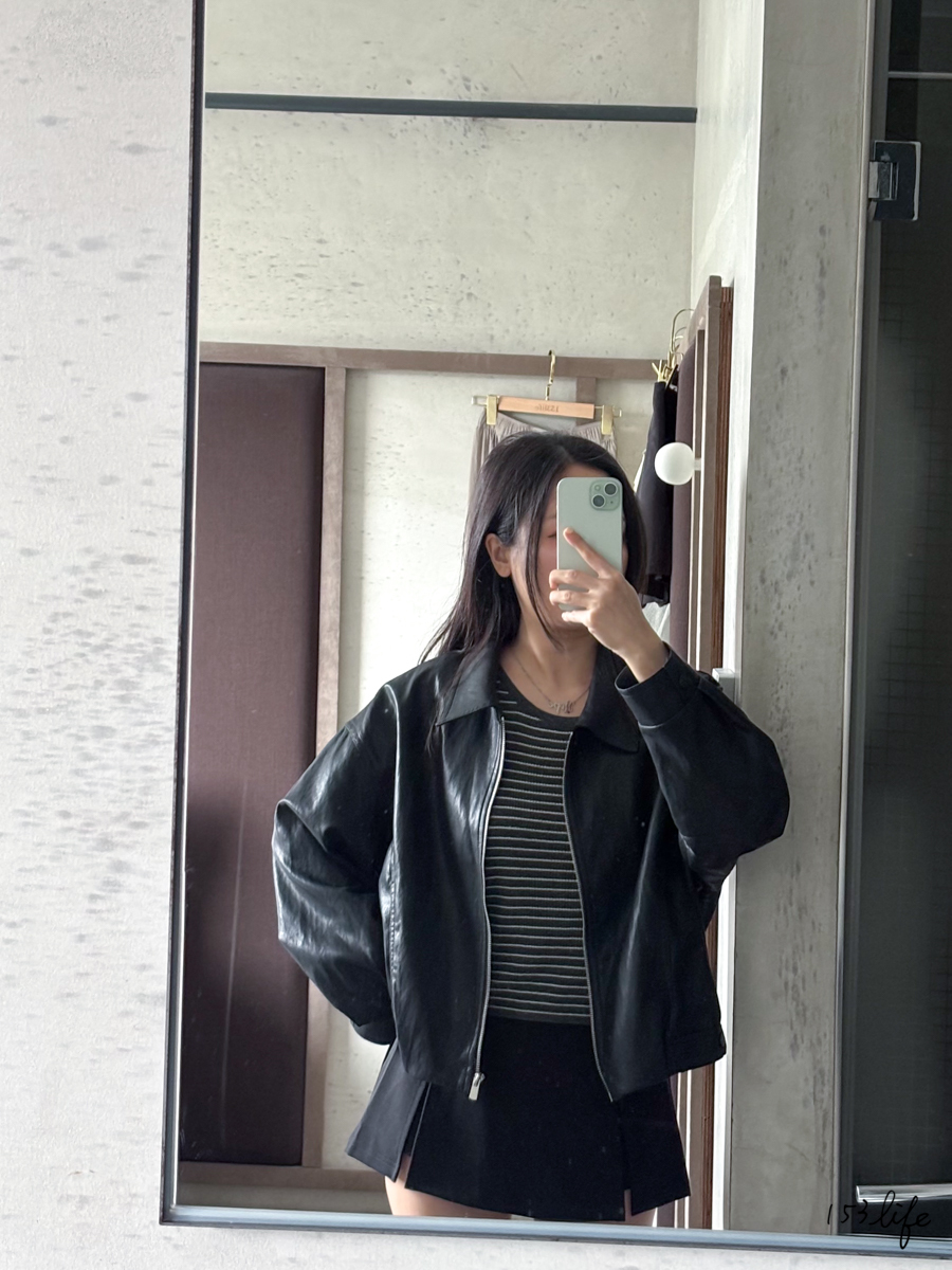 A23𝑙𝑎𝑑𝑦.翻領質感率性皮衣皮外套(3色)