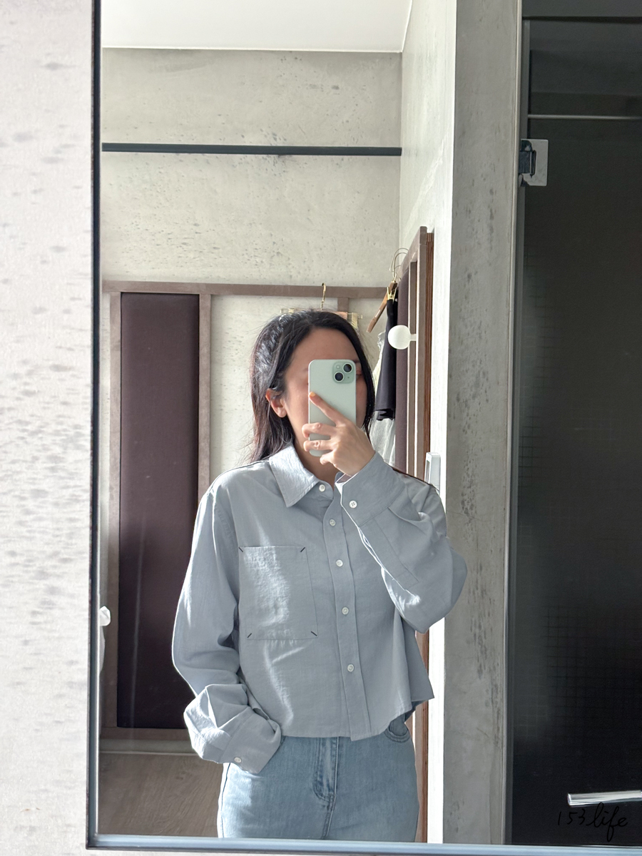 A20𝑙𝑎𝑑𝑦.短版口袋造型質感襯衫(3色)