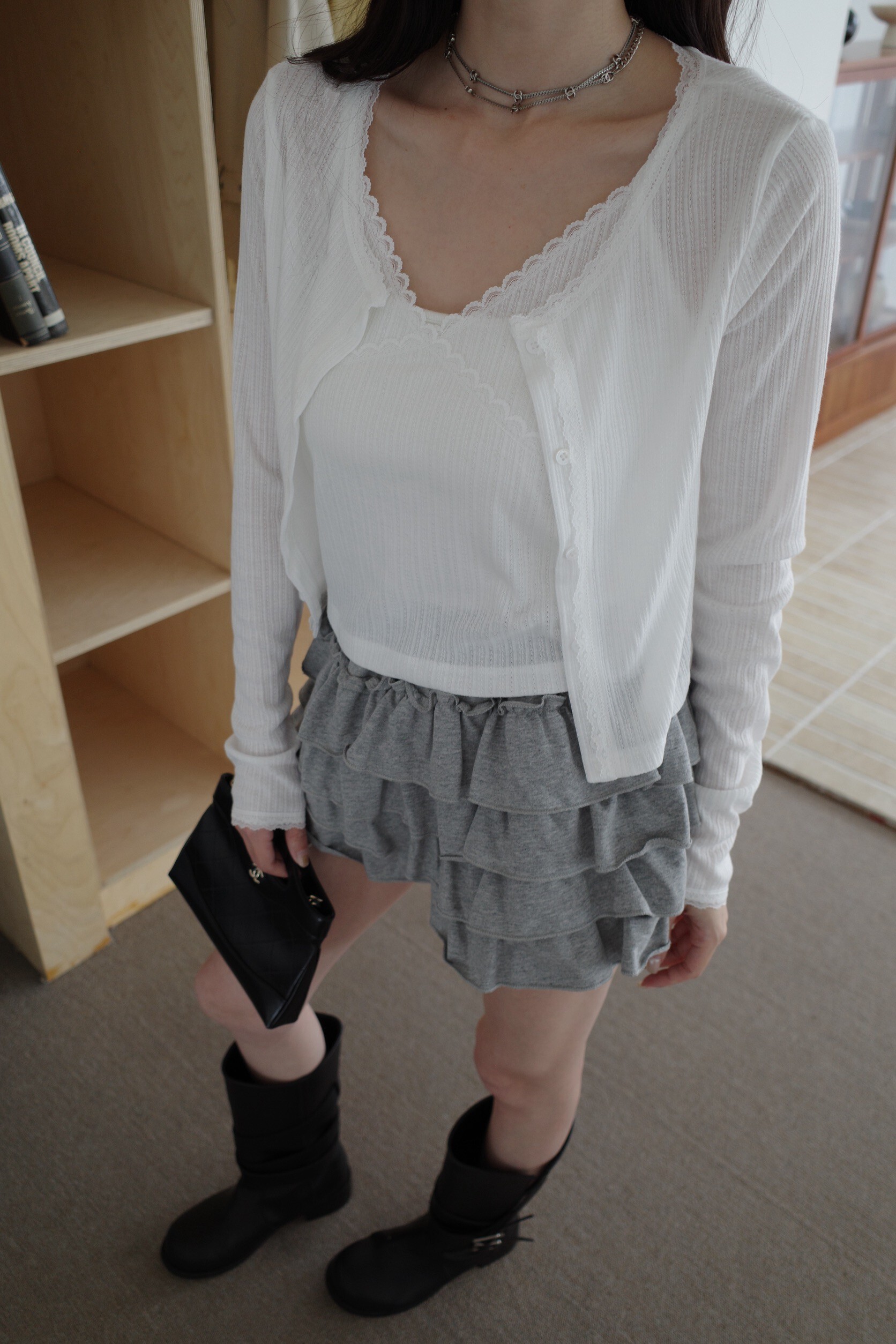 (預購)#AN70 可可愛愛蕾絲背心小外套(粉/黃/白)