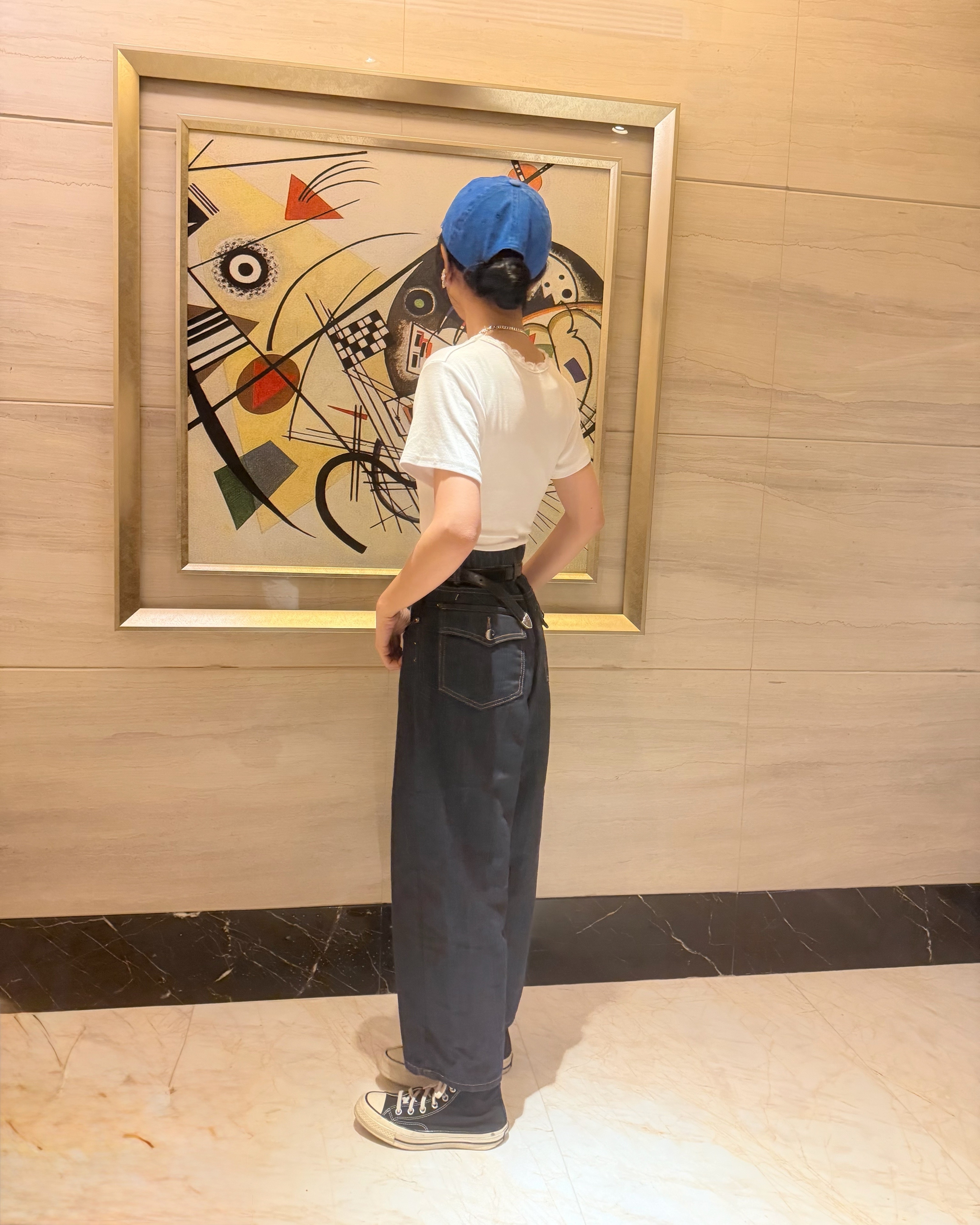 4月新品♥圓領Lace邊彈性Top