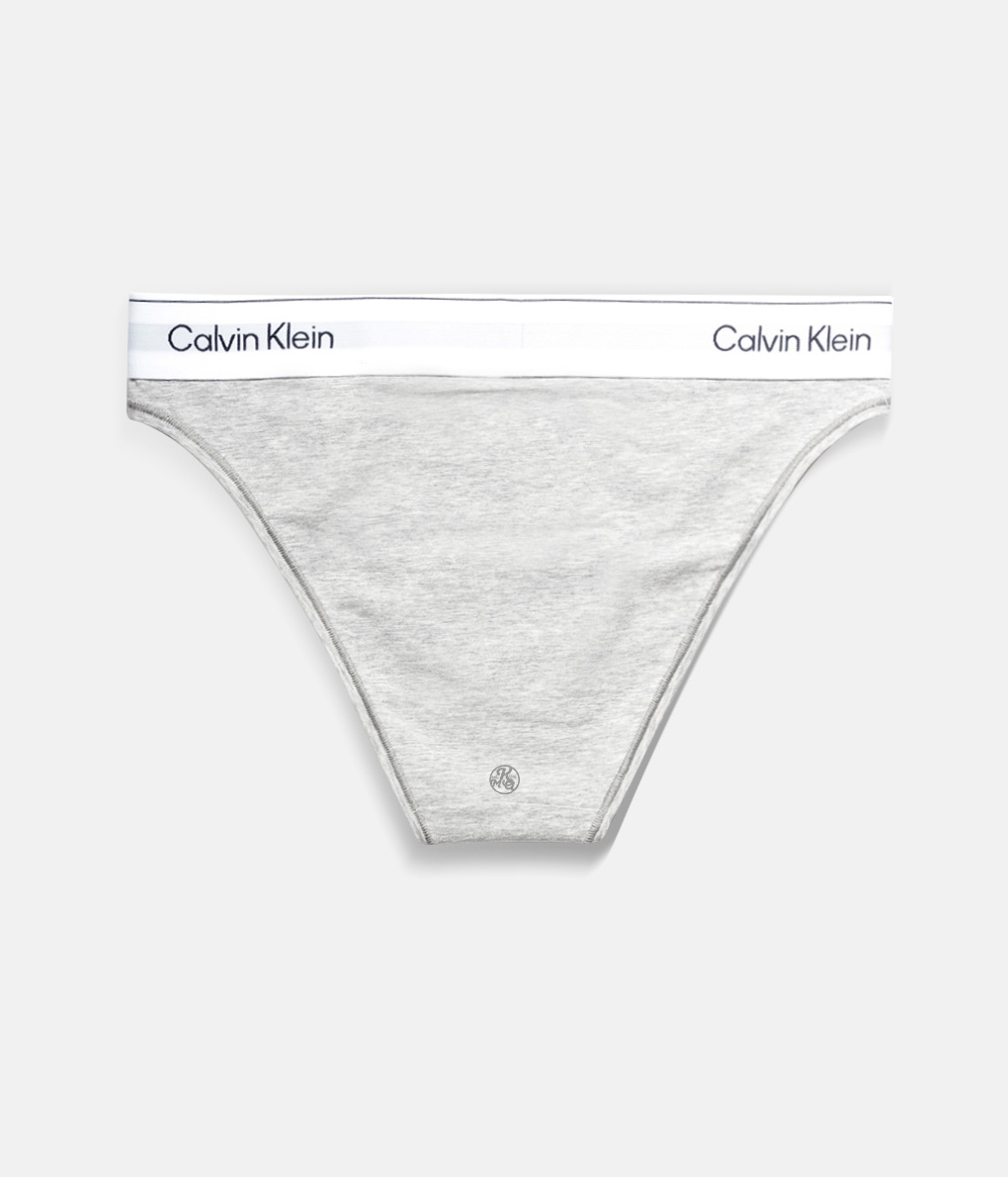 Calvin Klein Icon Cotton Tanga 灰色中腰高衩內褲 (QF8524)