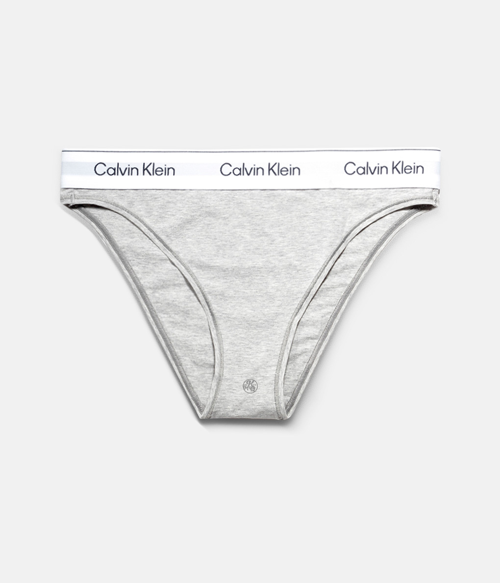 Calvin Klein Icon Cotton Tanga 灰色中腰高衩內褲 (QF8524)