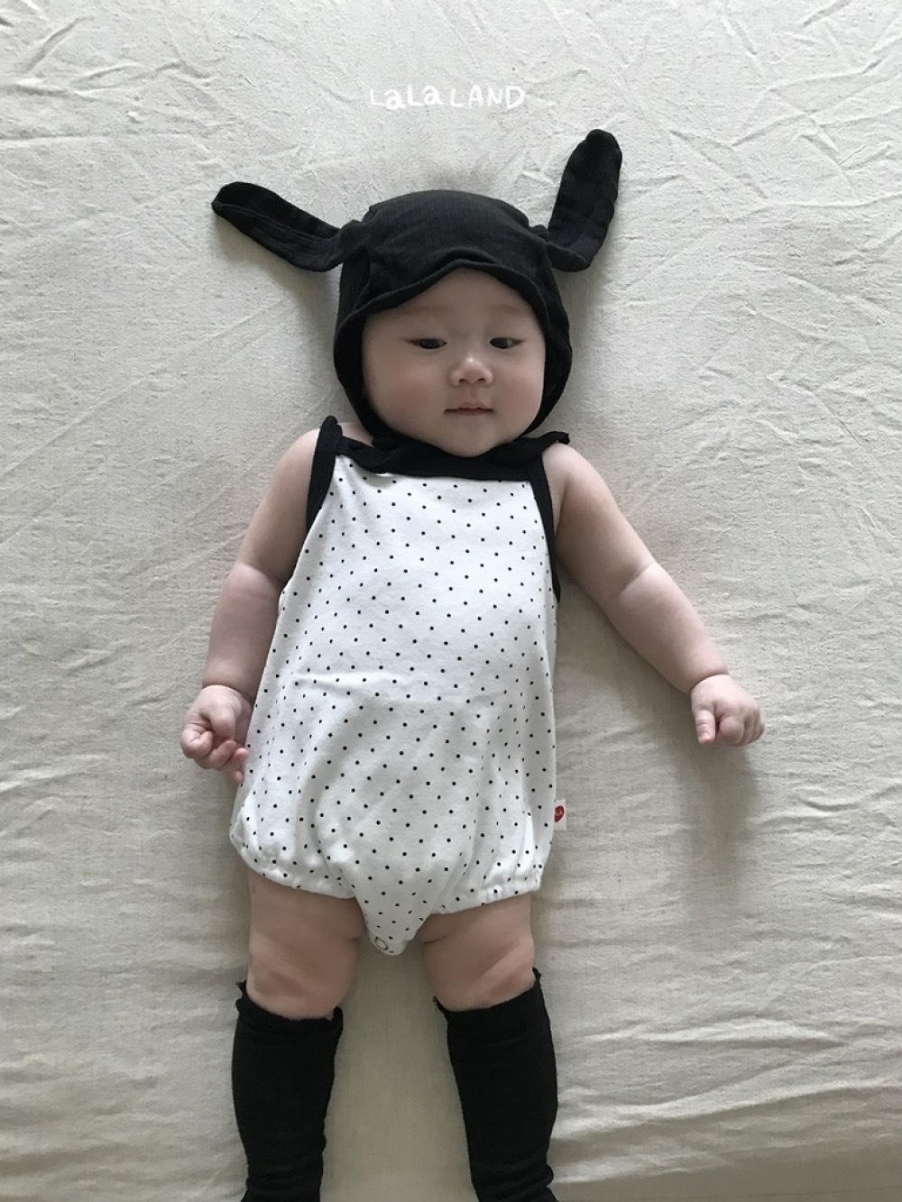 Lala land 愛心波點包屁衣 / 2色 (Bebe)