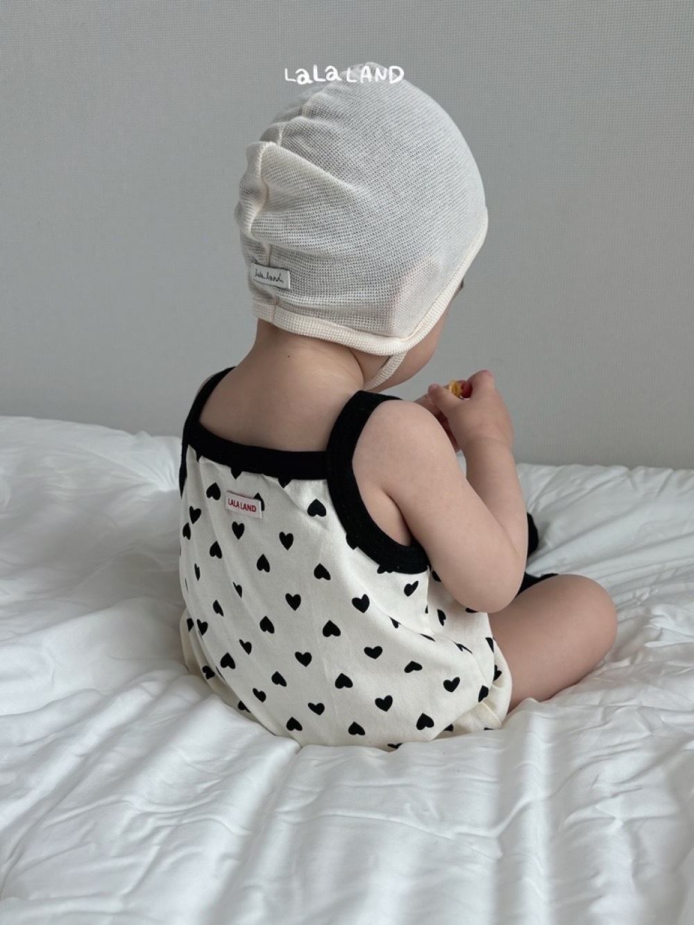 Lala land 愛心波點包屁衣 / 2色 (Bebe)