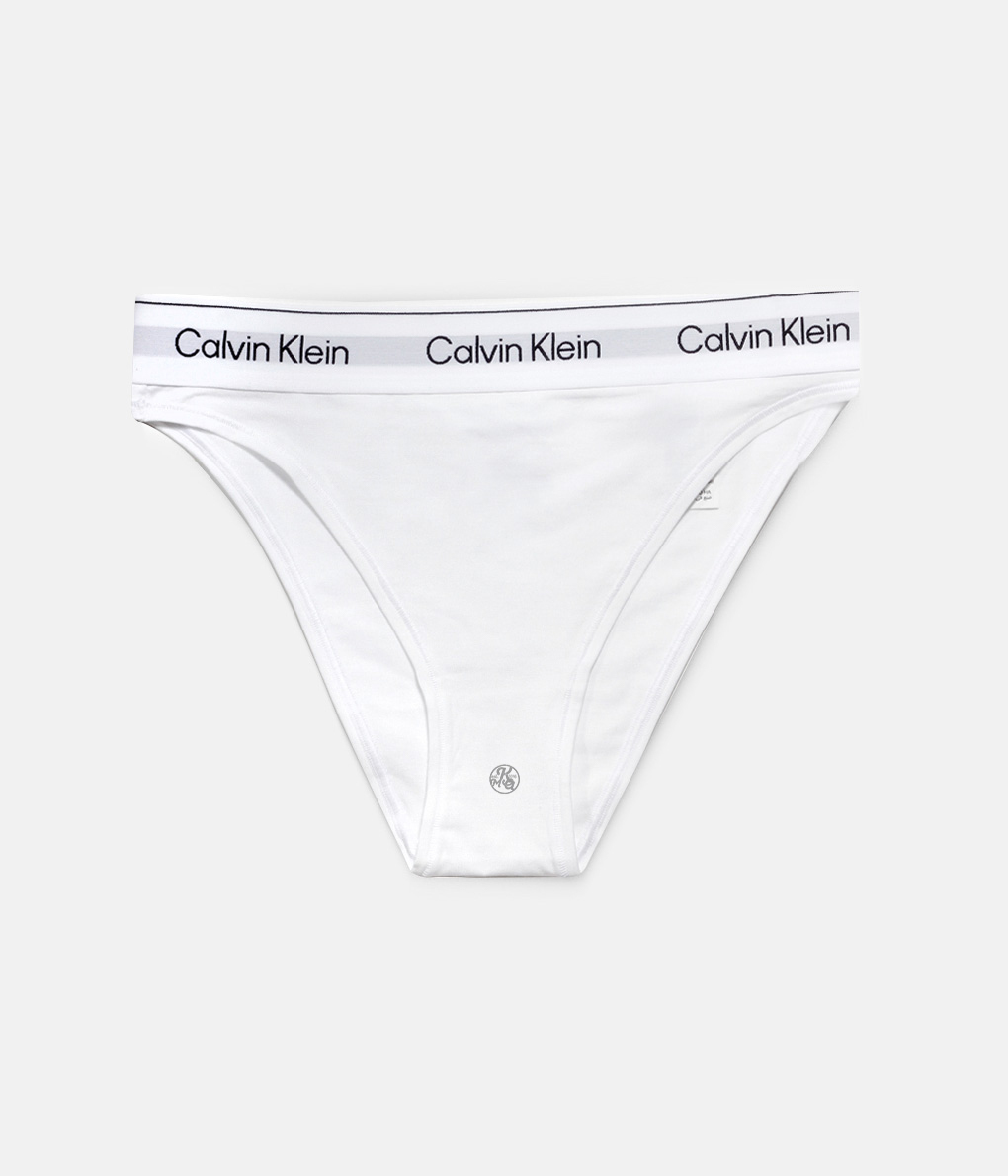 Calvin Klein Icon Cotton Tanga 白色中腰高衩內褲 (QF8524)