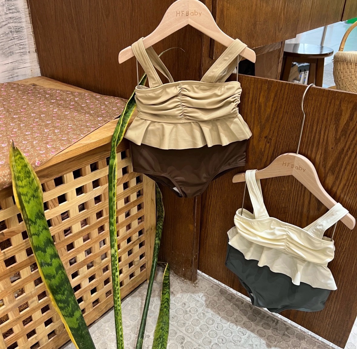 抓皺兩件式泳衣