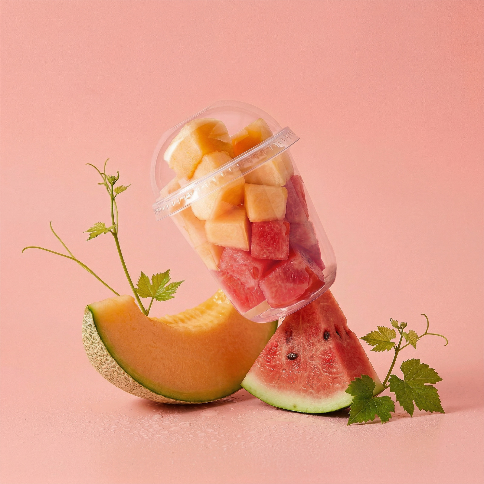 蜜瓜西瓜水果杯(350ML)