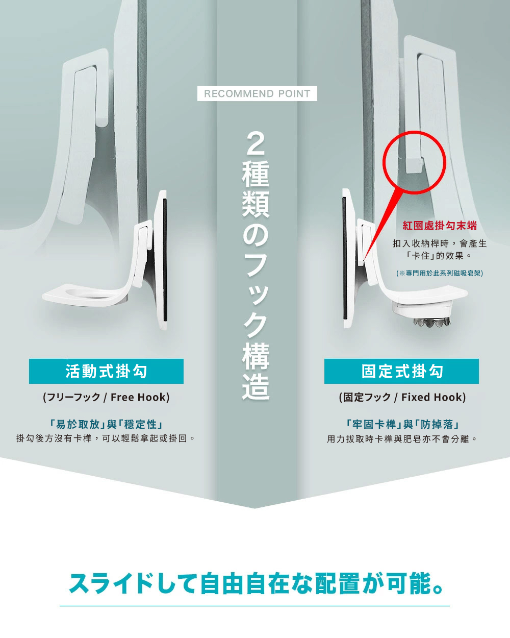 《HUBATH PLUS》 日本製懸浮壁貼式浴室收納架(瓶罐架×3)
