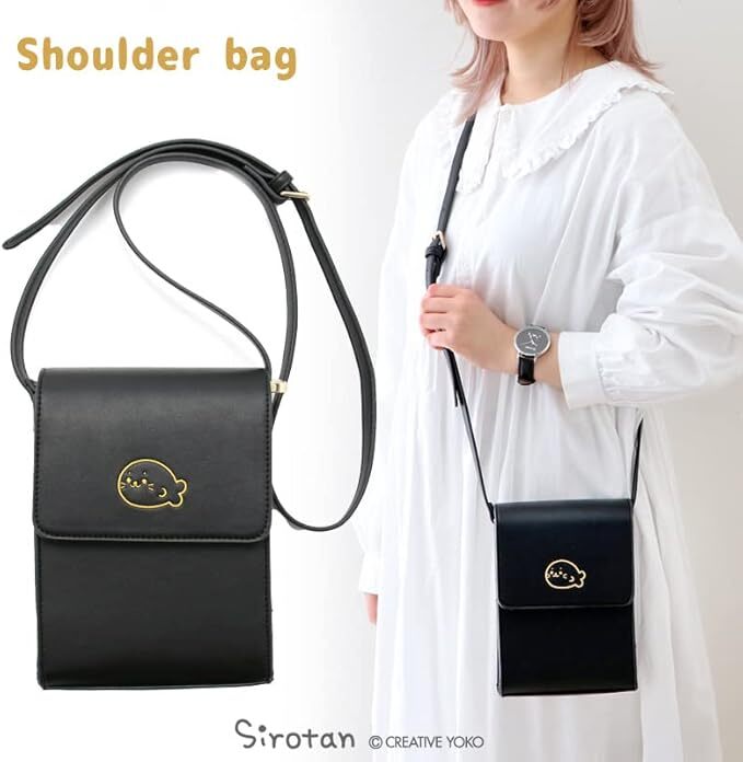 Sirotan皮革斜背包（黑色）