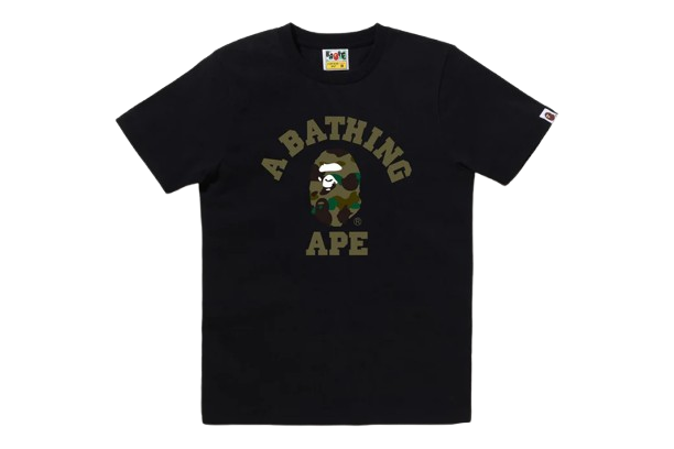 BAPE Camo College Tee 猿人 大學字體 301013