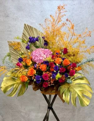 W - 恭賀花籃/韓式花籃-恭賀OPE_70022A_暖色系