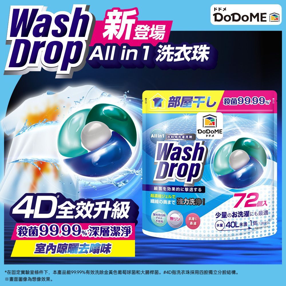 DoDoME All in 1 強效殺菌洗衣珠 (72個入)