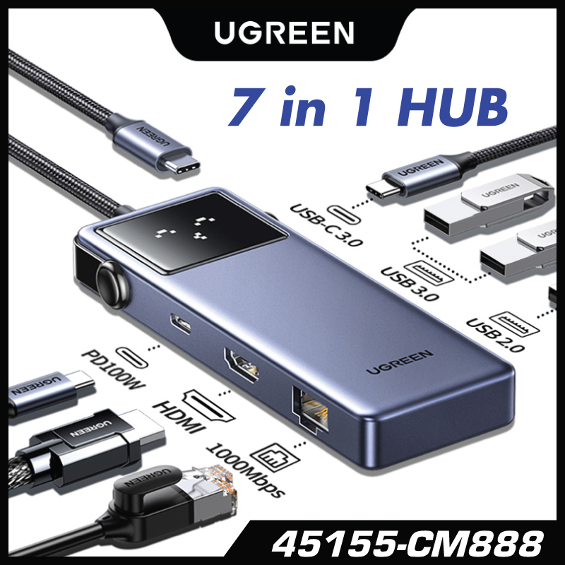 UGREEN, HUB, UNO, HDMI, PD, 網路卡, LAN, 集線器, 擴充座, 45155, CM888
