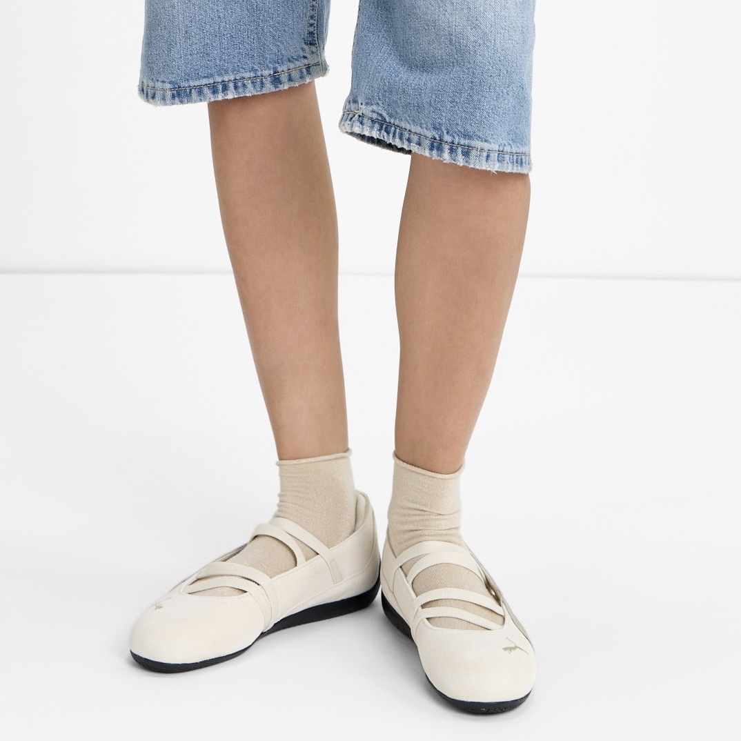 PUMA SPEEDCAT BALLET 米白 黑底 芭蕾舞鞋 休閒鞋 女鞋 401287-08