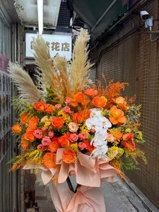 W - 恭賀花籃/韓式花籃--OPE_Ko70