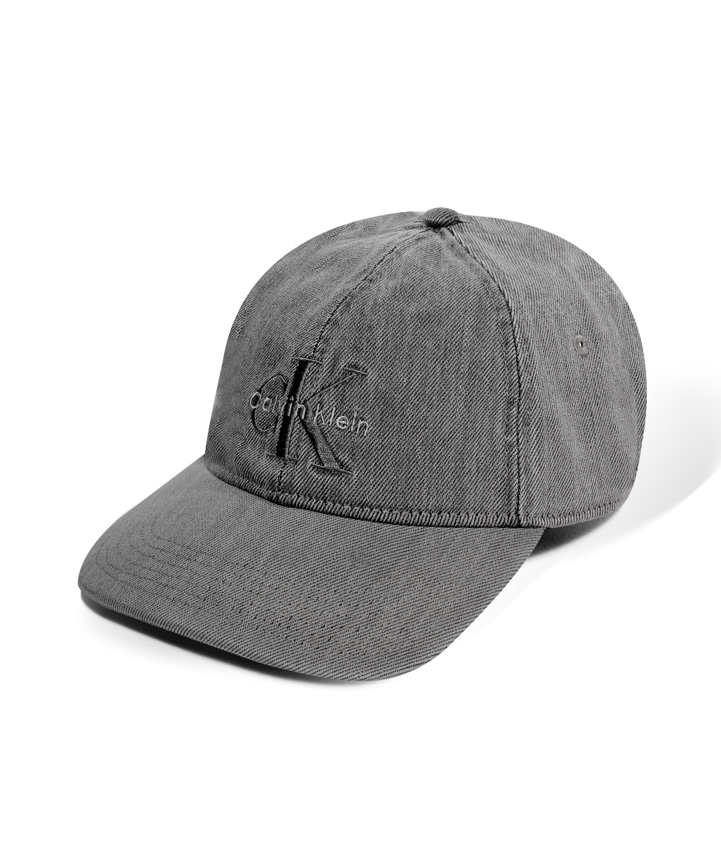 Calvin Klein Jeans Monogram 深灰色單寧棒球帽 (LV04G5007G)