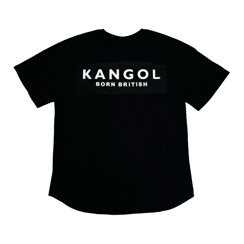 【Kangol】女款寬版仿舊T｜寬鬆版型 仿舊質感-黑色