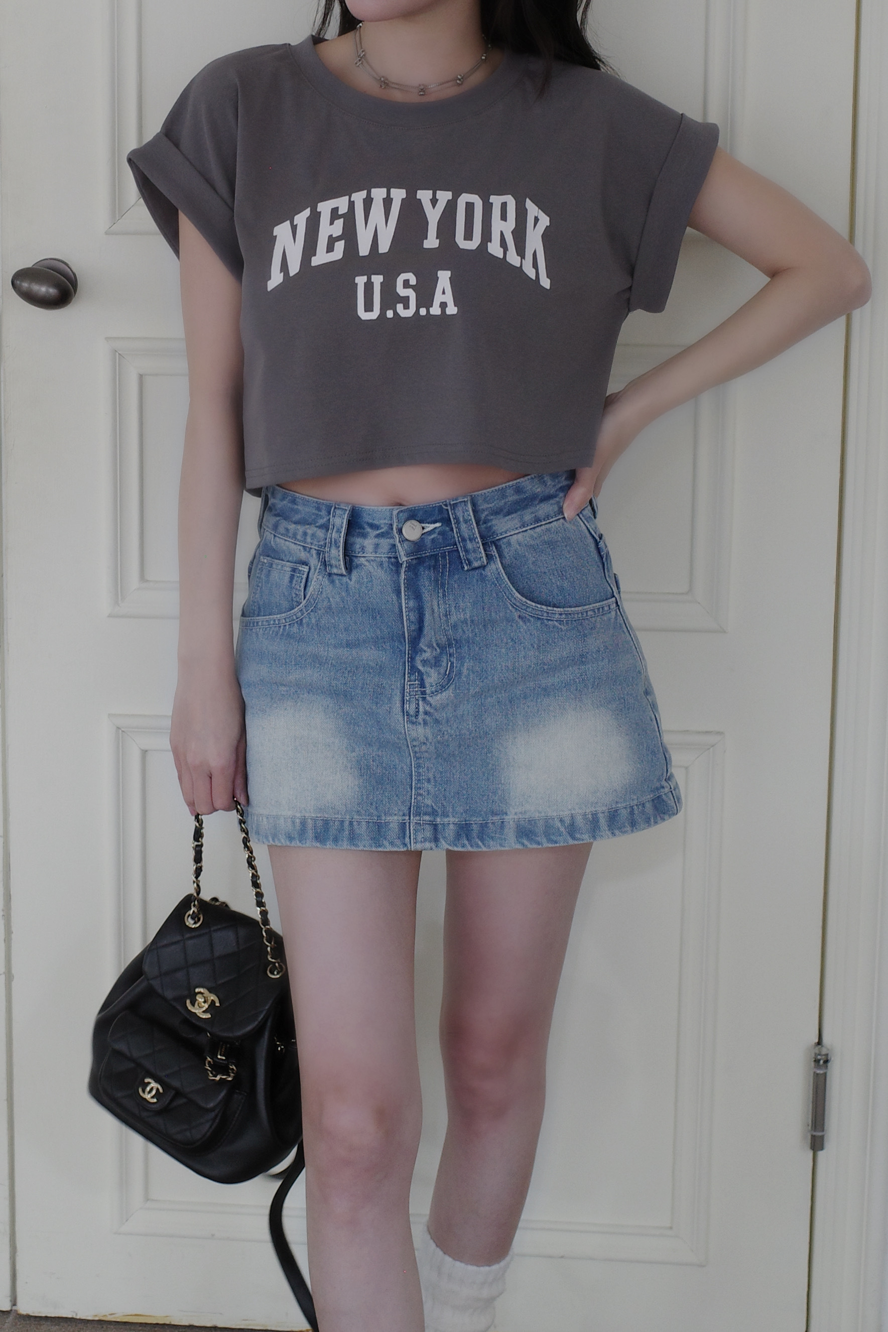 (預購)#AN85 NewYork字母上衣(黑/白/深灰/淺灰)