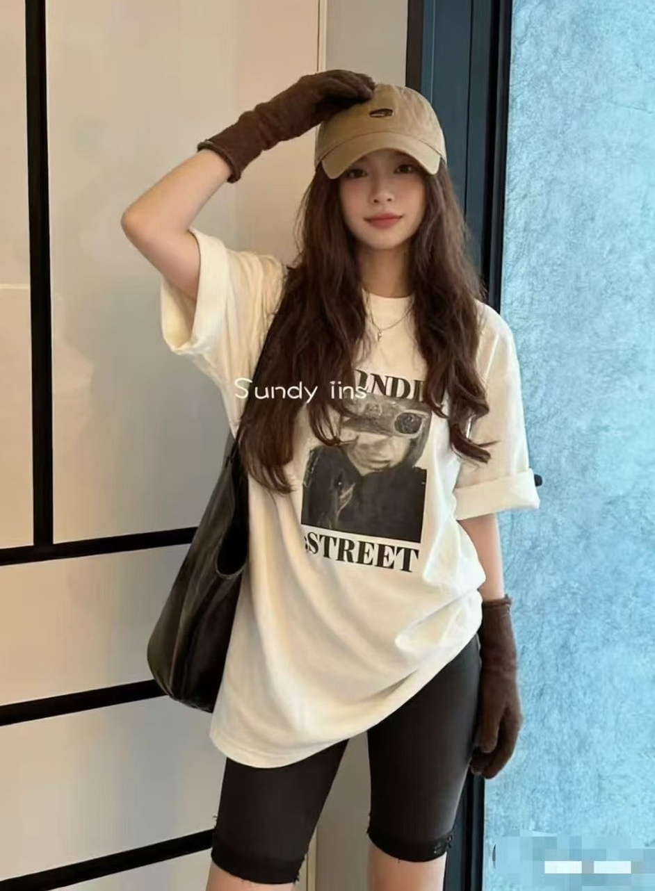 手機人像NEWYORK側開岔棉質衣