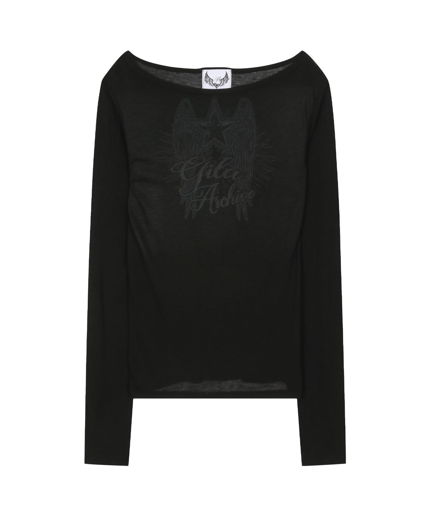 GILAARCHIVE 星翼透膚長袖上衣 JISOO 同款 GL25SPTP05BK