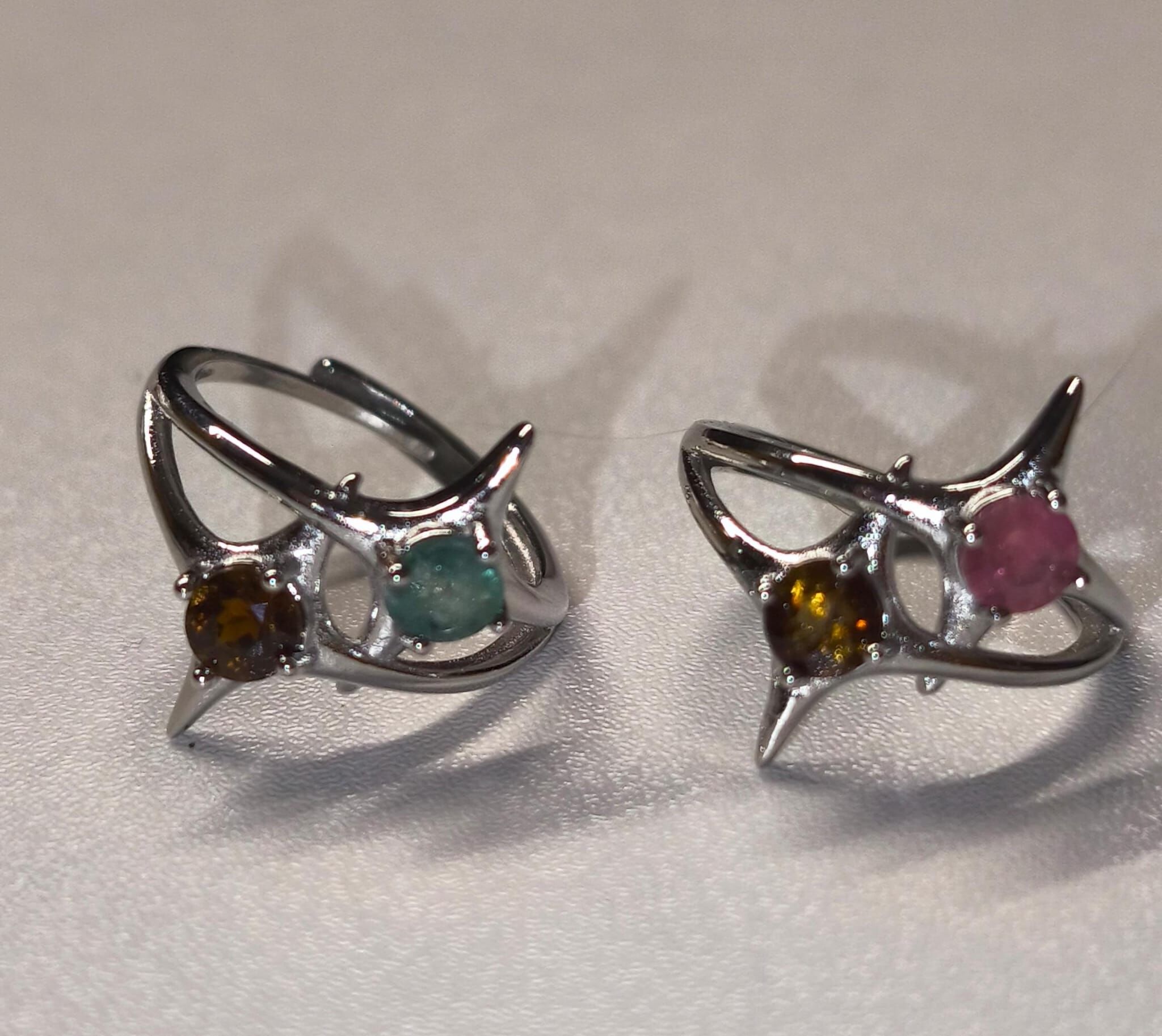 0410GGB29-CRYSTALGG-碧璽十字星光開口戒指 原價$498 **卓娜價$299** 隨機發貨  (數量10隻) (B29)