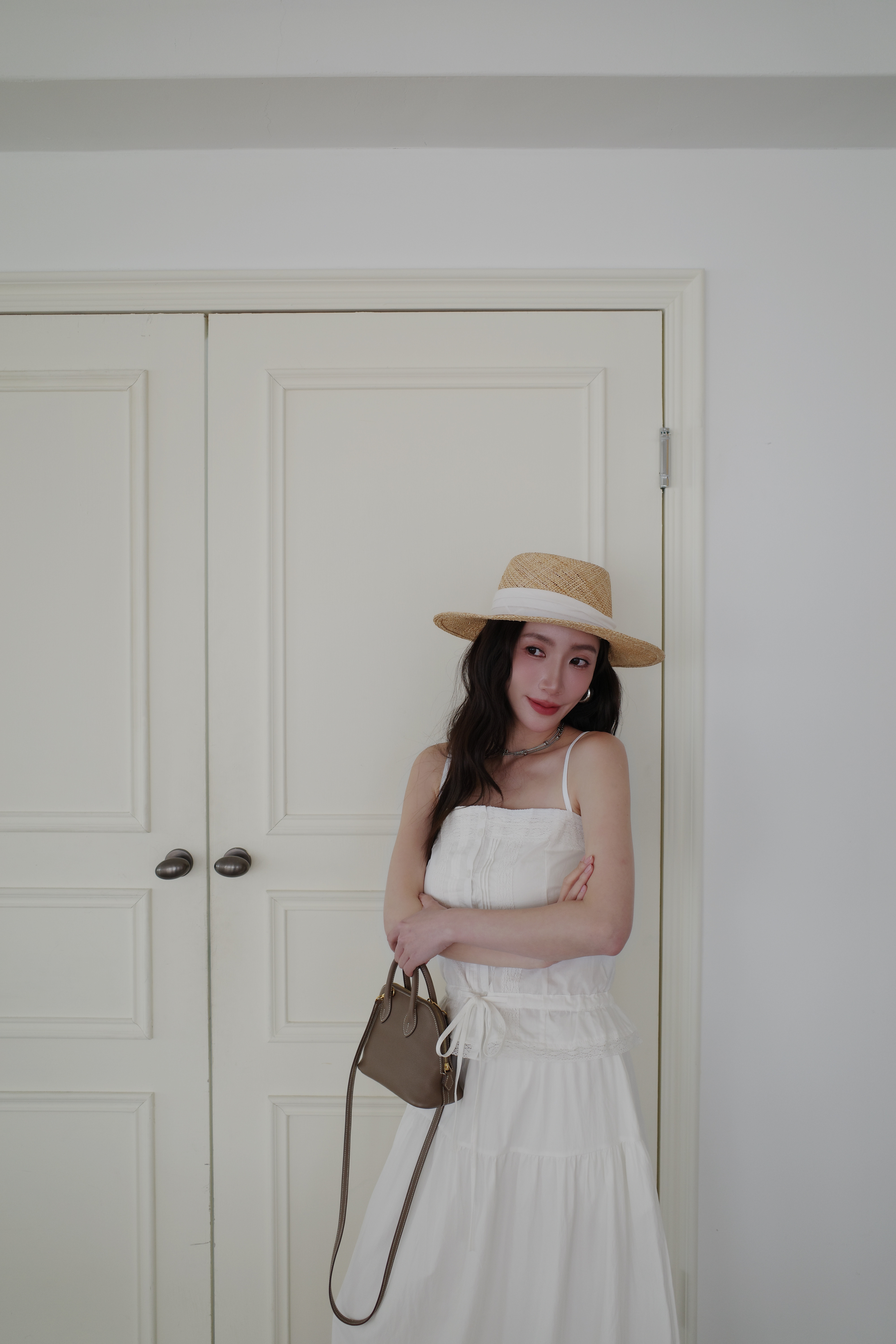 (預購)#AN78 布蕾絲綁帶上衣(白/杏/粉)