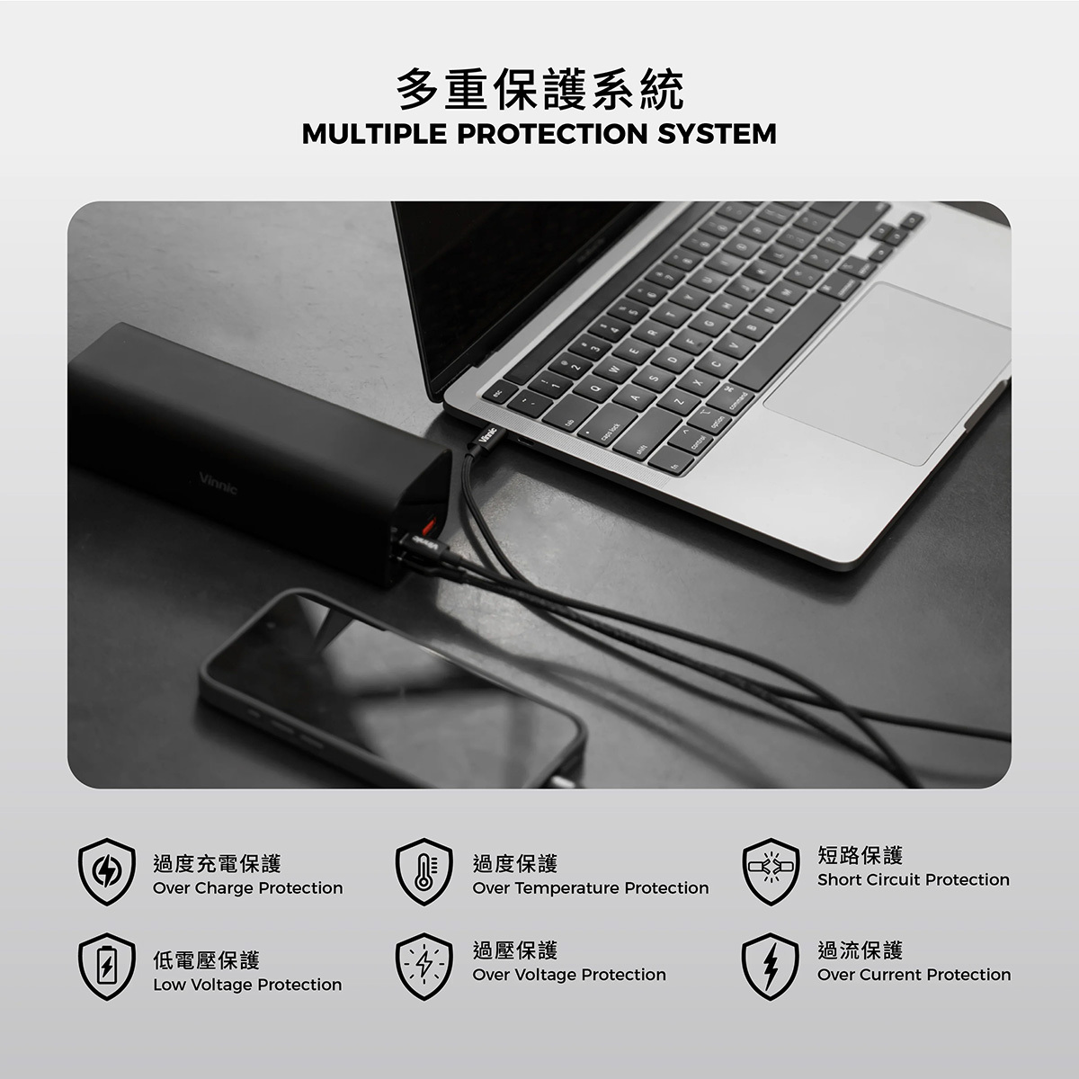 Vinnic 140W PD 3.1 High-Speed ​​Power Bank 27000mAh VPPB-HV140WG1-27BK