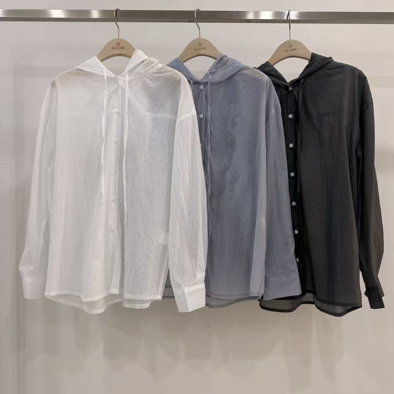 MB6013 混絲連帽外套