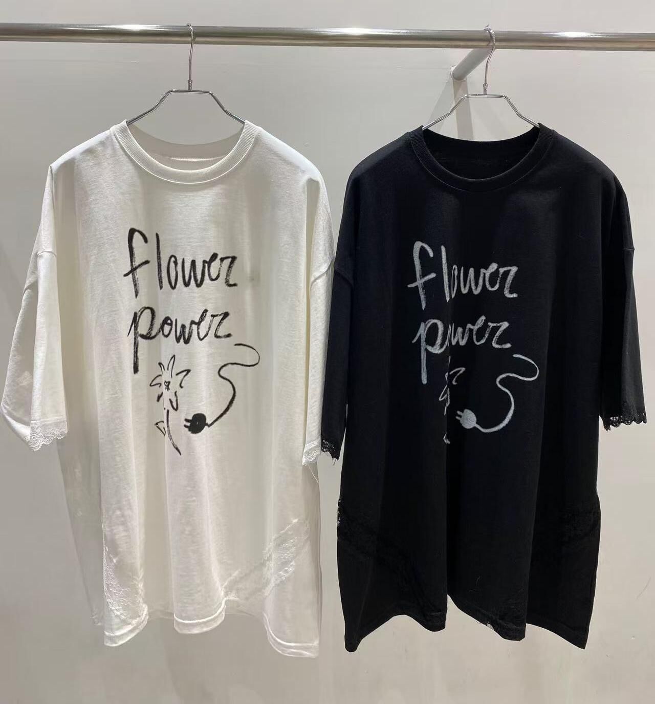 BL6005 花朵圖案寬鬆休閒Tee