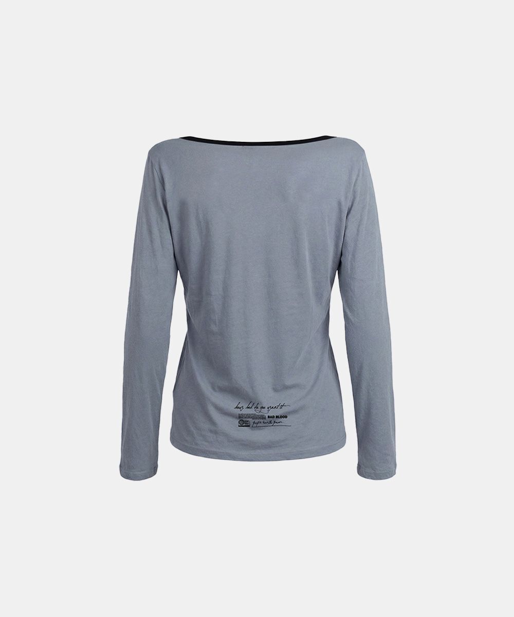 BADBLOOD 文字印花 Ringer 寬版短袖上衣 w-tee26-128