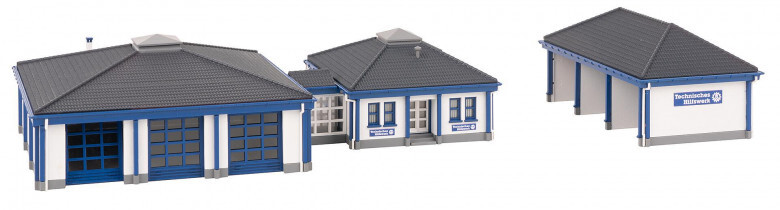 Faller 231725 N規 THW 帶車輛展廳的建築.套件