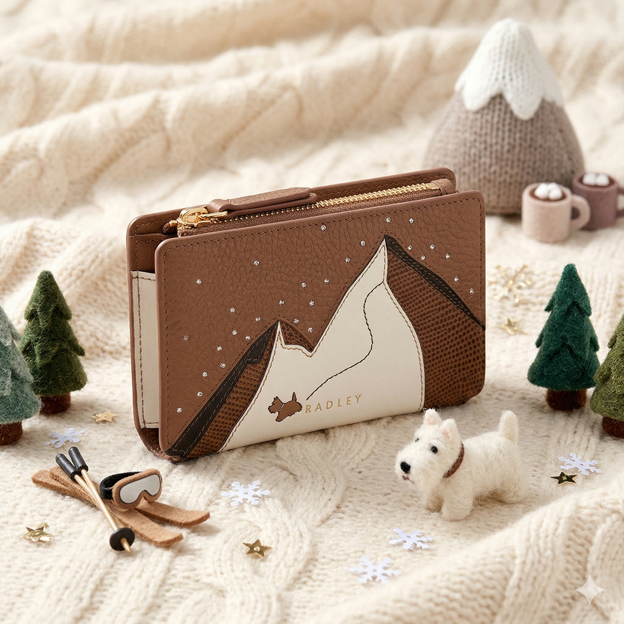 【預購】RADLEY LONDON H040810 山川真皮拉鏈中型銀包