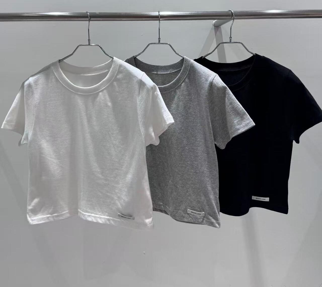 BL6009 基礎短版棉質布標Tee