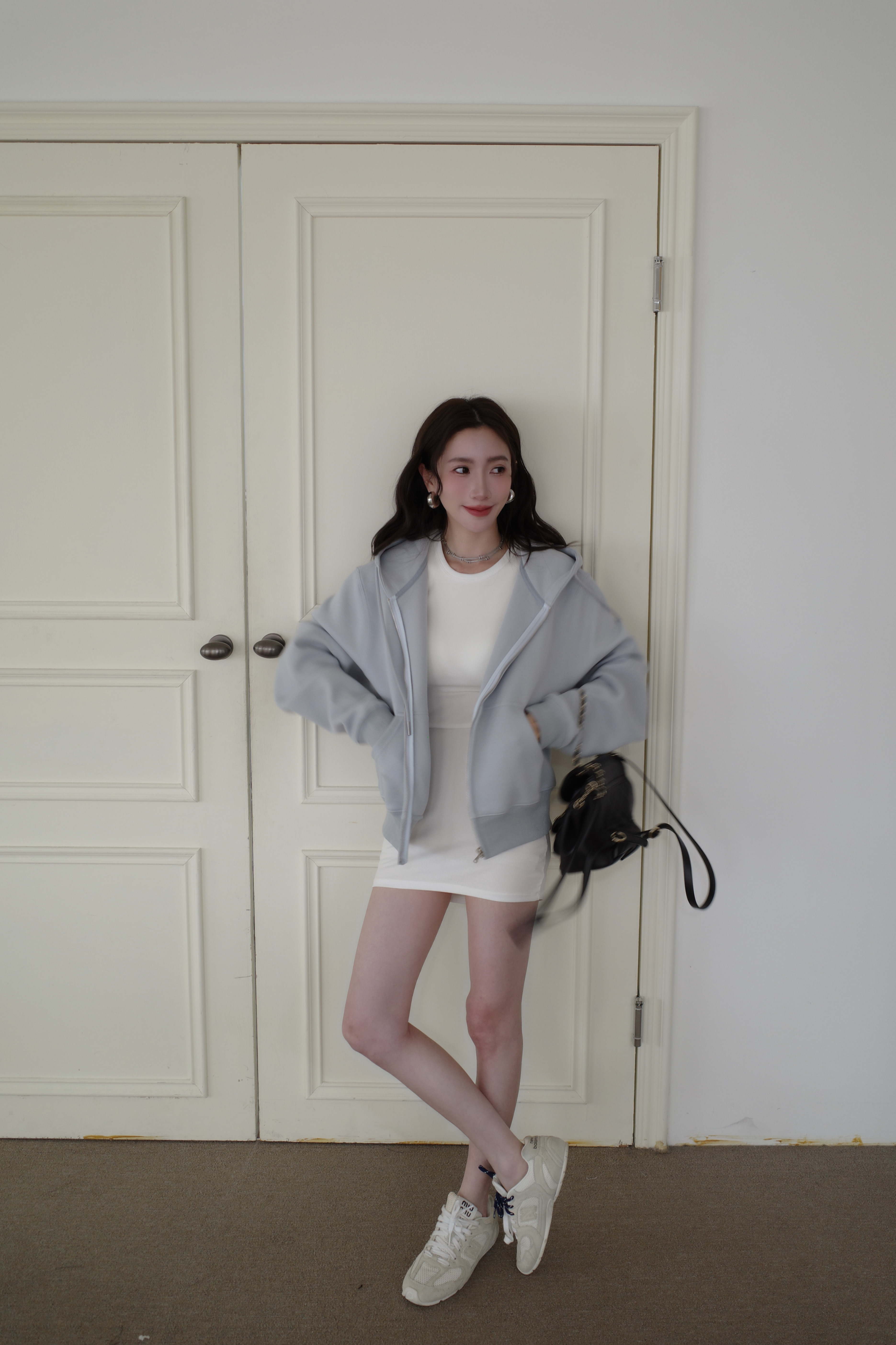 (預購)#AN72 休閒挺版連帽外套(黑/杏/粉/淺藍/淺咖/淺灰)