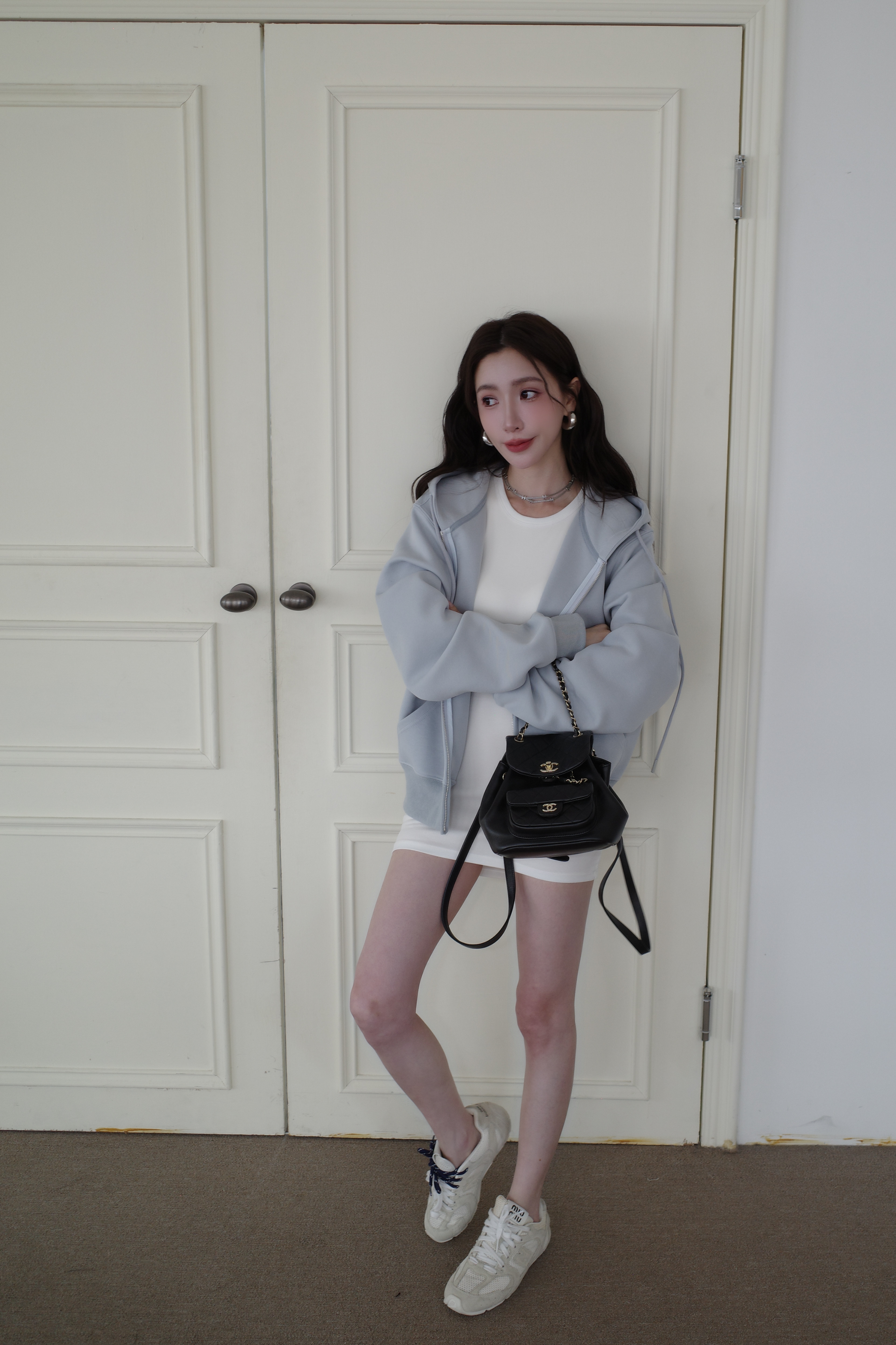 (預購)#AN72 休閒挺版連帽外套(黑/杏/粉/淺藍/淺咖/淺灰)