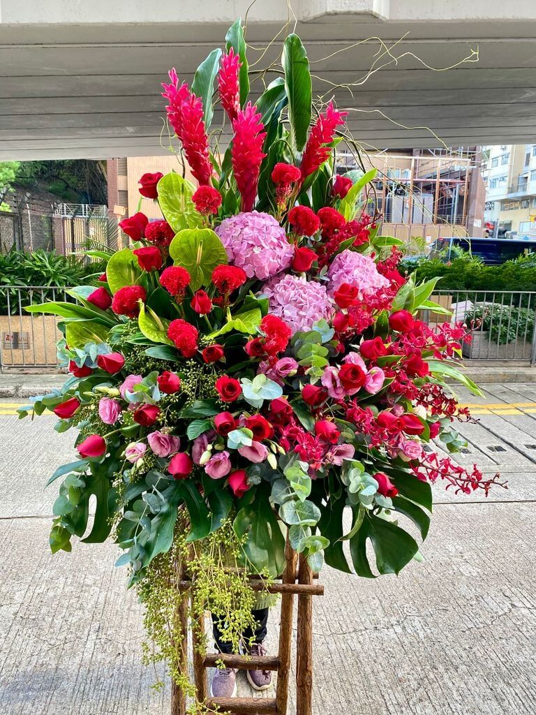 W - 恭賀花籃/中西花籃-恭賀OPE_28024