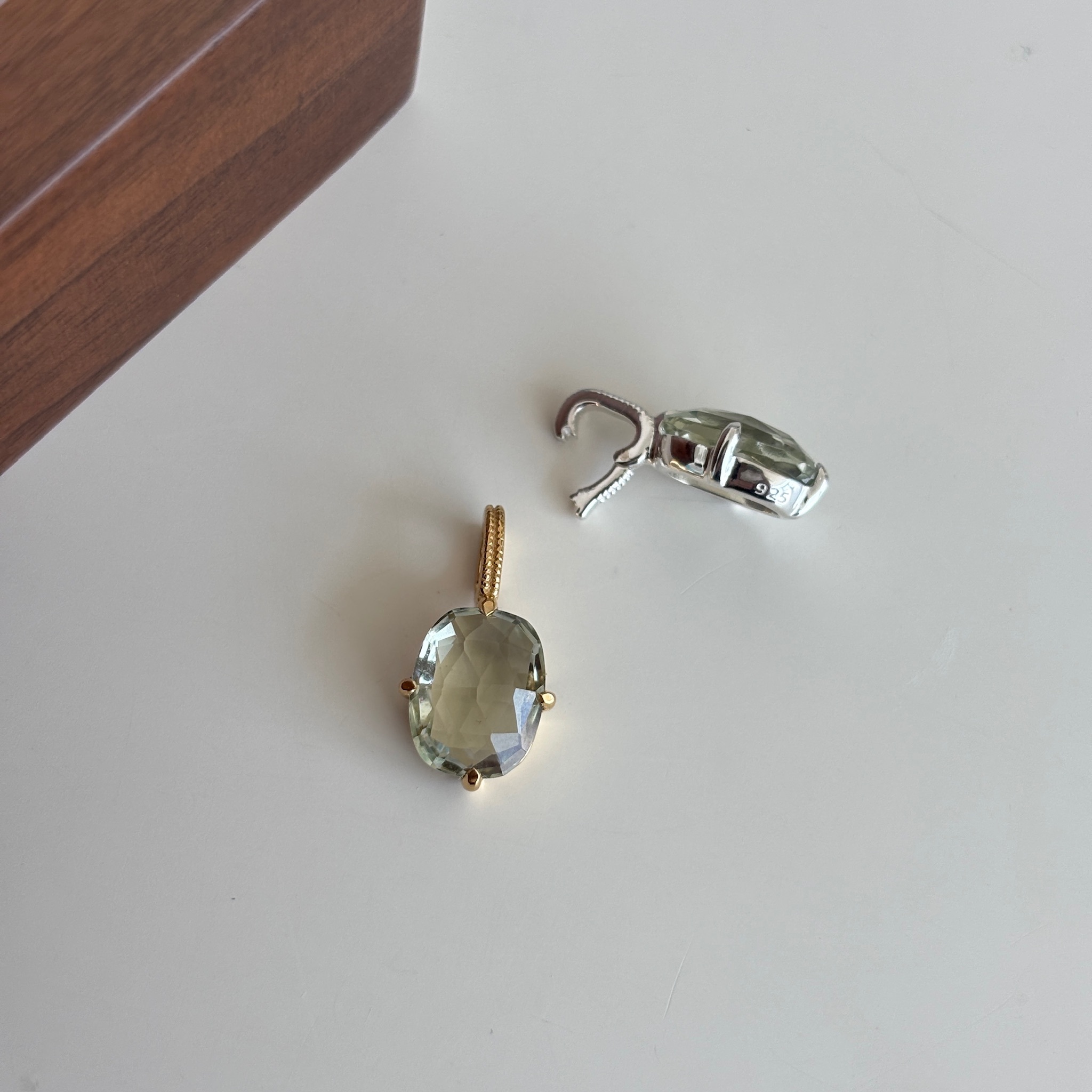 【韓國連線】Hazy綠色紫水晶易扣式項鍊(墜)