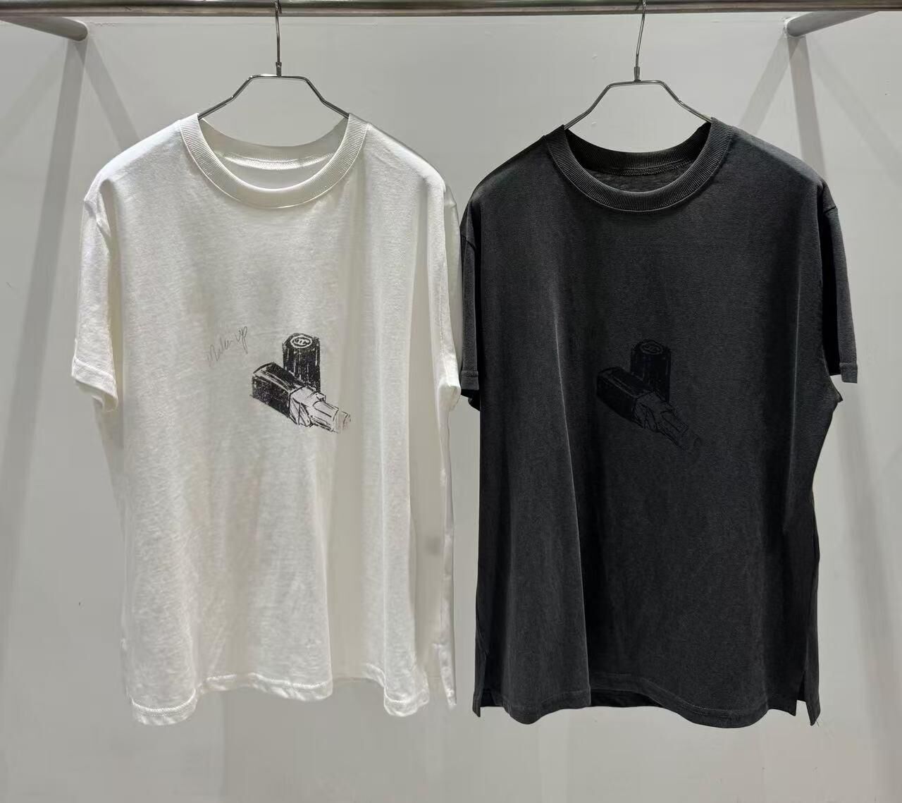 BL6010 唇膏圖案造舊Tee