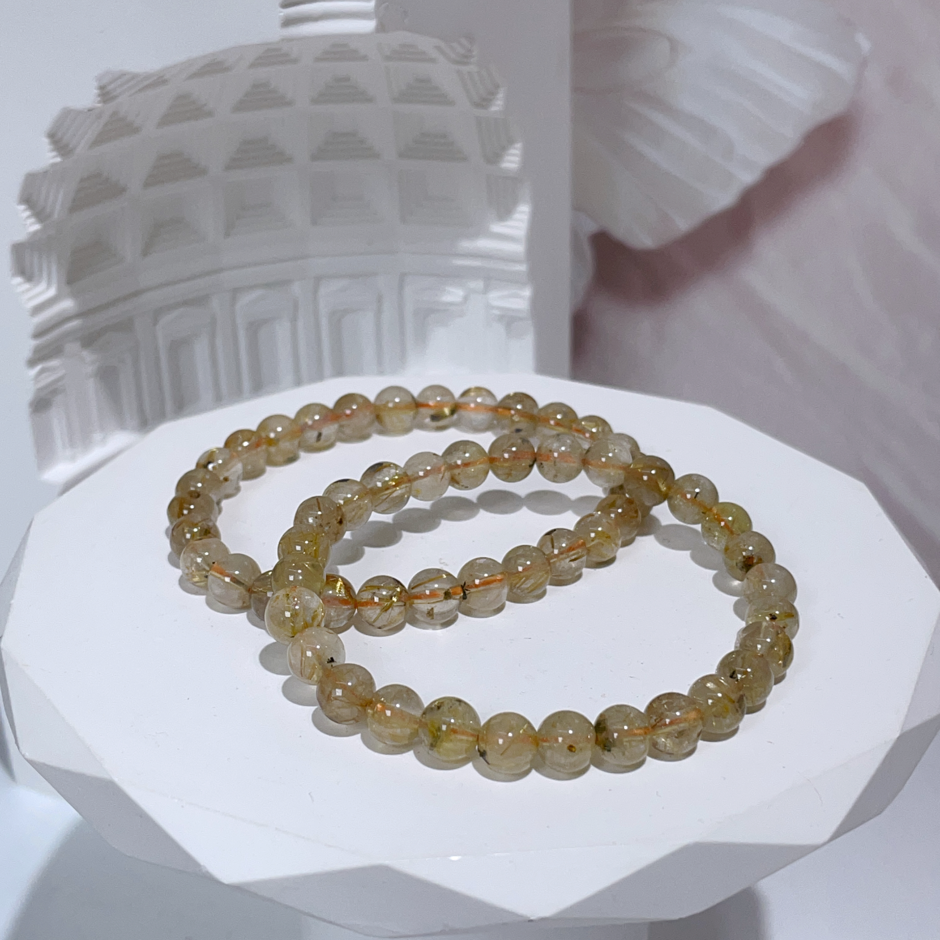 金髮晶手串 6mm+