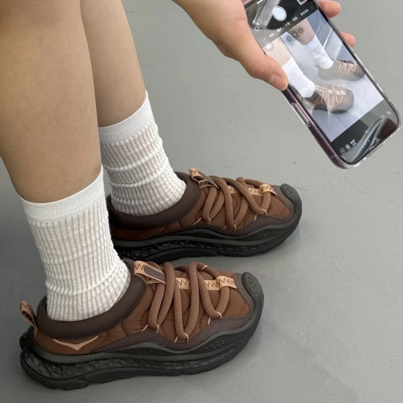 HOKA ONE ONE PRA PRIMO 棕黑 復古 懶人鞋 拖鞋 舒適 烏龍麵 毛毛蟲鞋 1141570-MCS