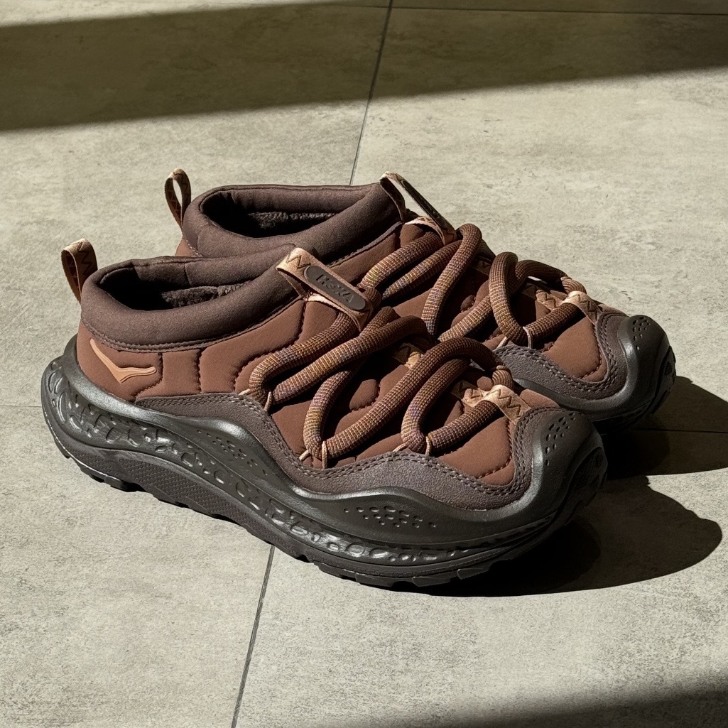 HOKA ONE ONE PRA PRIMO 棕黑 復古 懶人鞋 拖鞋 舒適 烏龍麵 毛毛蟲鞋 1141570-MCS