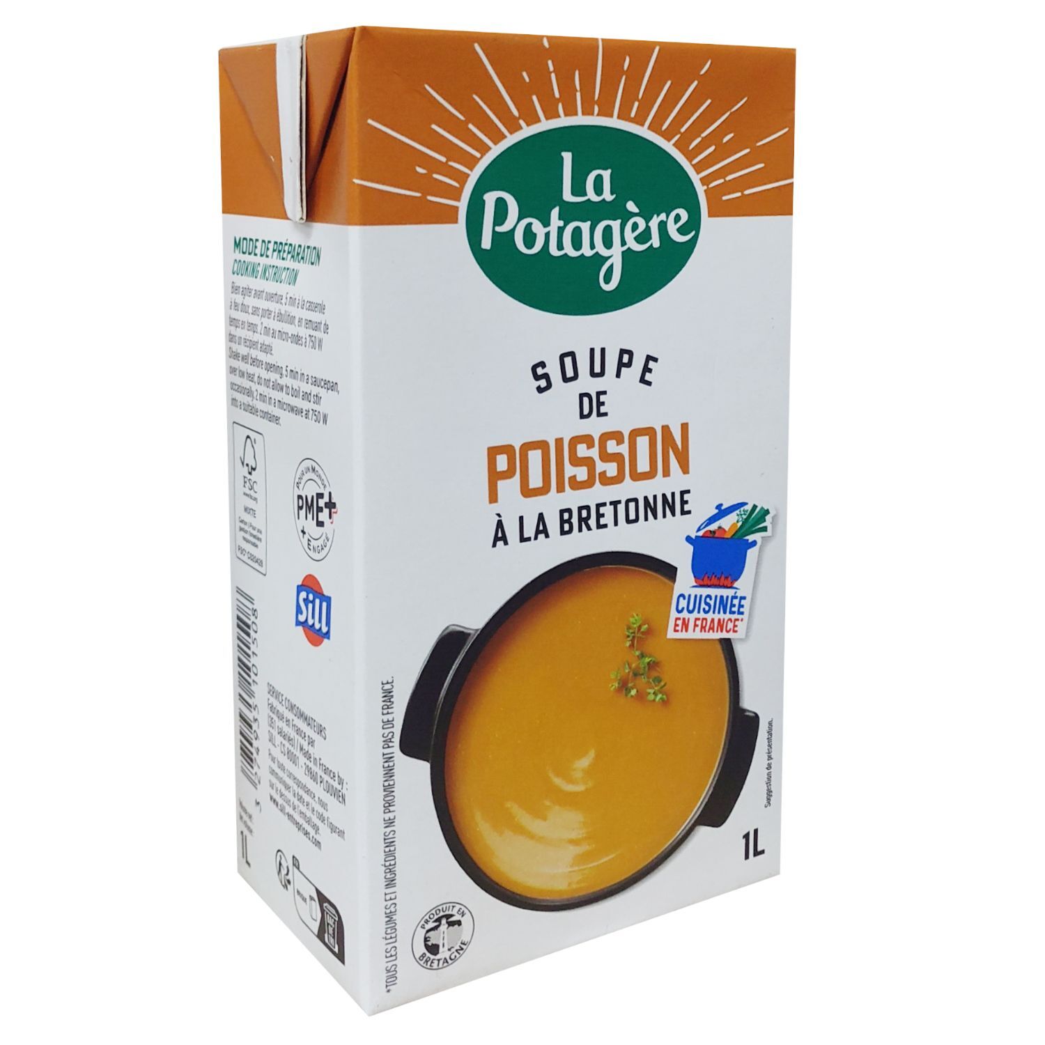 France La Potagère Soupe De Poisson Fish Soup 1Litre /pack