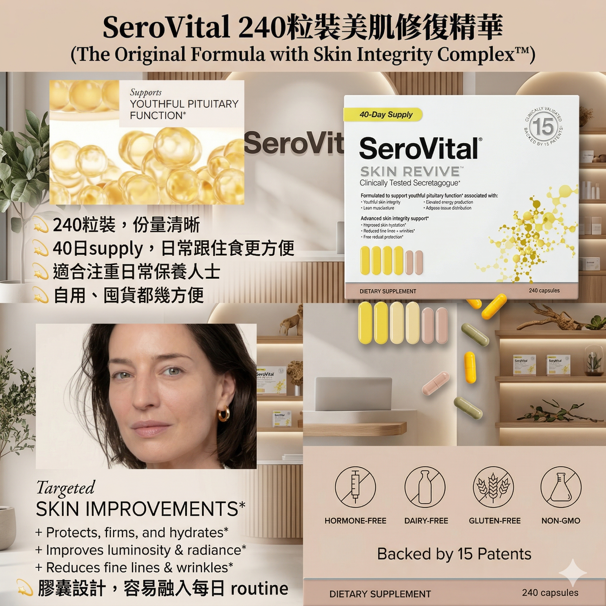 【預購】SeroVital H040813 240粒裝美肌修復精華